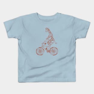 SEEMBO Giraffe Cycling Bicycle Bicycling Biking Riding Bike Kids T-Shirt